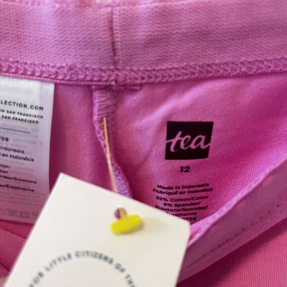 Tea Collection Pink Ankle Leggings Girls Size 12 NWT - Picture 7 of 12